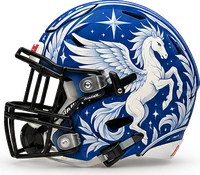 Silver Pegasus helmet